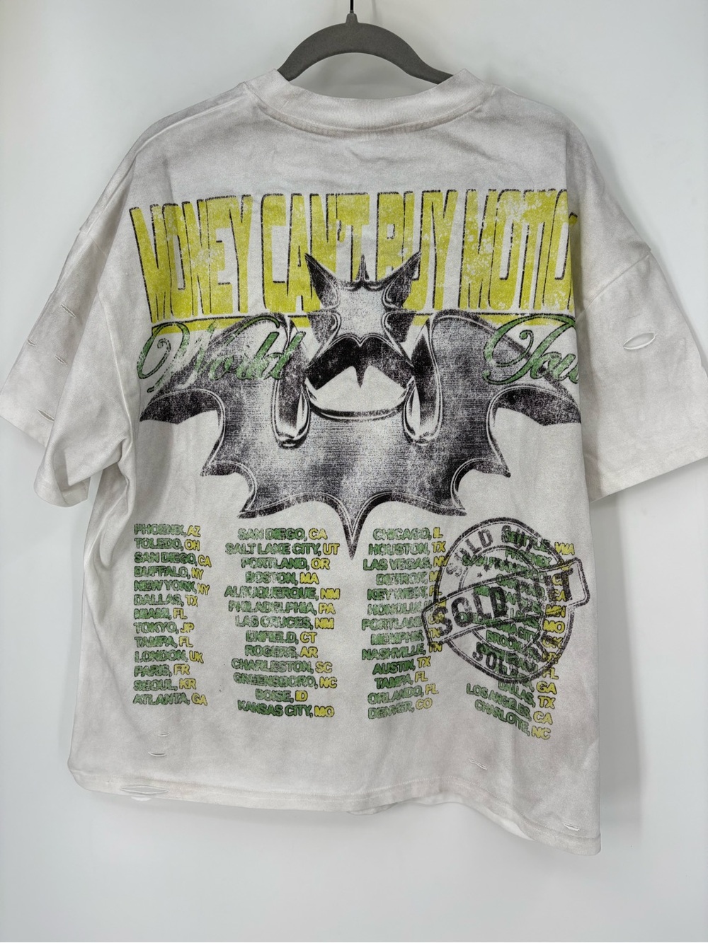 Killtec Bankroll Records World Tour Tee Designer Distressed Size Medium